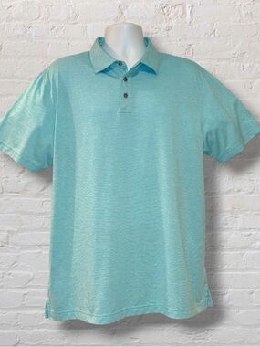 PGA Tour Pro Series Aqua Golf Polo Shirt XL Athletic Fit Performance